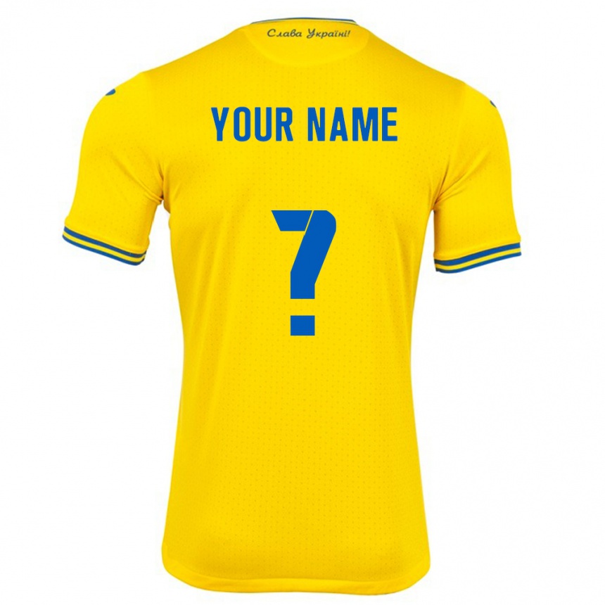 Vyrai Ukraina Jūsų Vardas #0 Geltona Namų Marškinėliai 24-26 T-Shirt