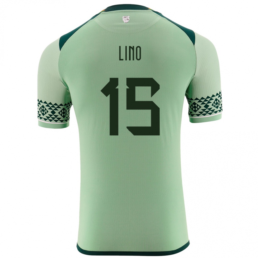 Vyrai Bolivija Daniel Lino #15 Šviesiai Žalia Namų Marškinėliai 24-26 T-Shirt