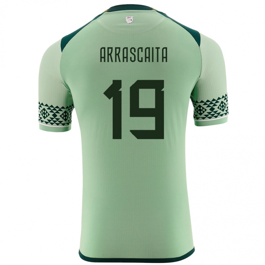 Vyrai Bolivija Jaime Arrascaita #19 Šviesiai Žalia Namų Marškinėliai 24-26 T-Shirt