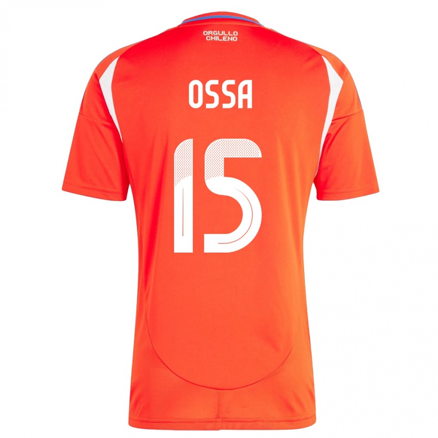 Vyrai Čilė Diego Ossa #15 Raudona Namų Marškinėliai 24-26 T-Shirt