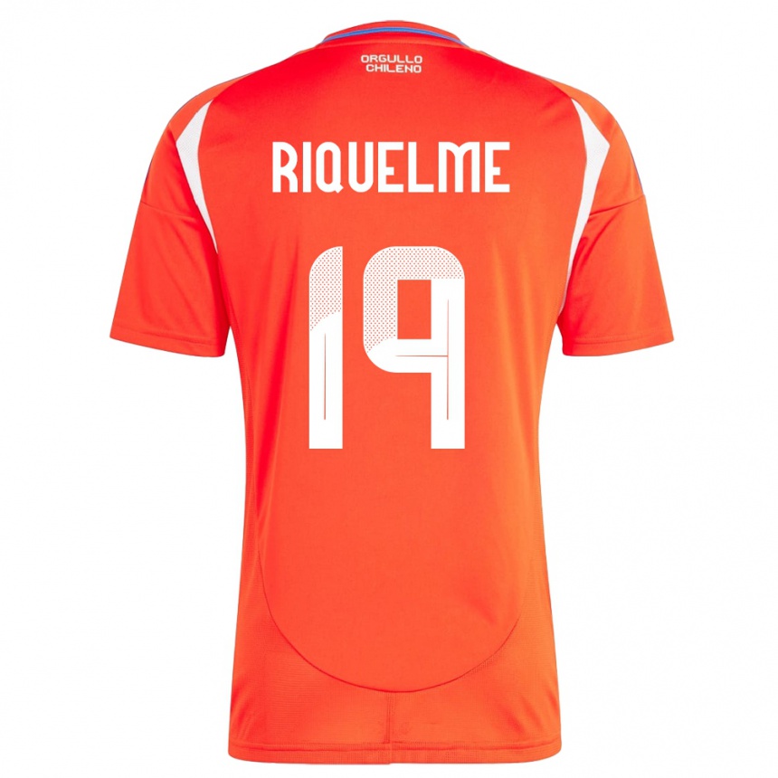 Vyrai Čilė Benjamín Riquelme #19 Raudona Namų Marškinėliai 24-26 T-Shirt