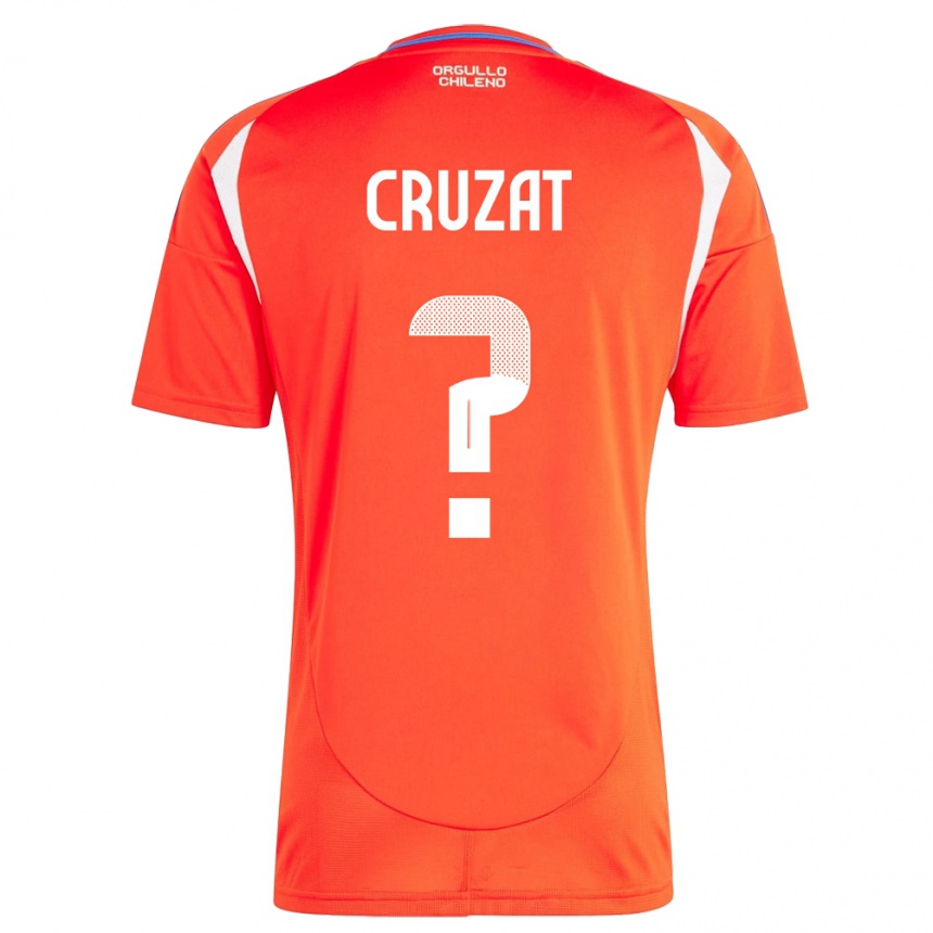 Vyrai Čilė Ignacio Cruzat #0 Raudona Namų Marškinėliai 24-26 T-Shirt