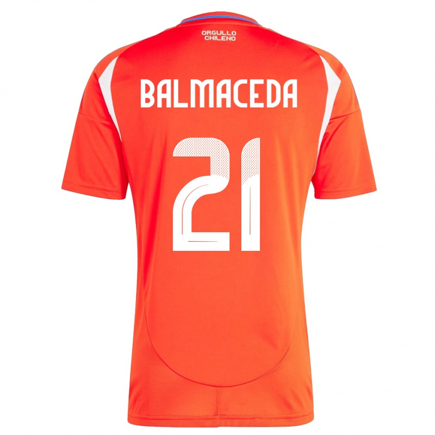 Vyrai Čilė Rosario Balmaceda #21 Raudona Namų Marškinėliai 24-26 T-Shirt