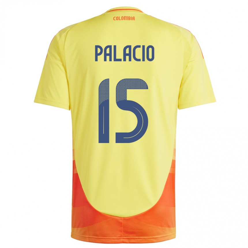 Vyrai Kolumbija Nelson Palacio #15 Geltona Namų Marškinėliai 24-26 T-Shirt