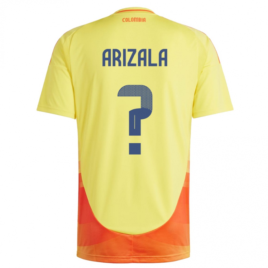 Vyrai Kolumbija Juan Arizala #0 Geltona Namų Marškinėliai 24-26 T-Shirt