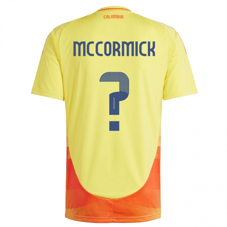 Vyrai Kolumbija Hollman Mccormick #0 Geltona Namų Marškinėliai 24-26 T-Shirt