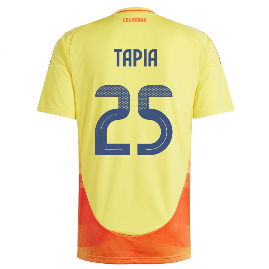 Vyrai Kolumbija Katherine Tapia #25 Geltona Namų Marškinėliai 24-26 T-Shirt