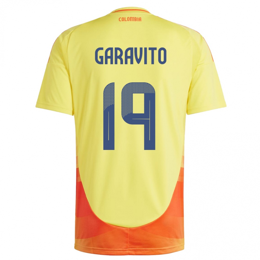 Vyrai Kolumbija Laura Garavito #19 Geltona Namų Marškinėliai 24-26 T-Shirt