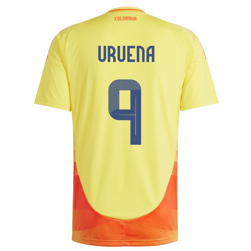 Vyrai Kolumbija Gabriela Urueña #9 Geltona Namų Marškinėliai 24-26 T-Shirt