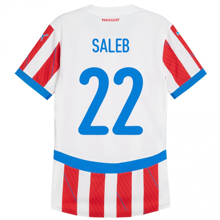 Vyrai Paragvajus Gloria Saleb #22 Balta Raudona Namų Marškinėliai 24-26 T-Shirt