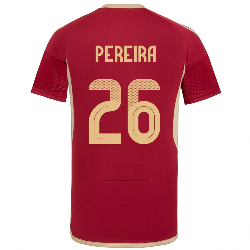 Vyrai Venesuela Daniel Pereira #26 Burgundija Namų Marškinėliai 24-26 T-Shirt