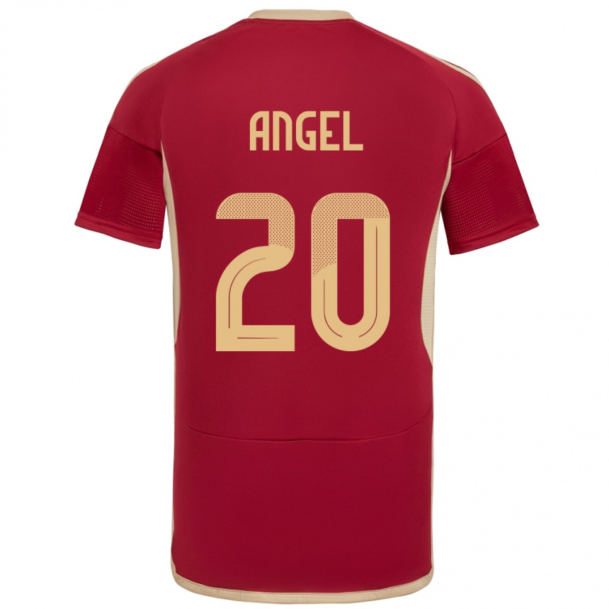 Vyrai Venesuela Wilker Ángel #20 Burgundija Namų Marškinėliai 24-26 T-Shirt