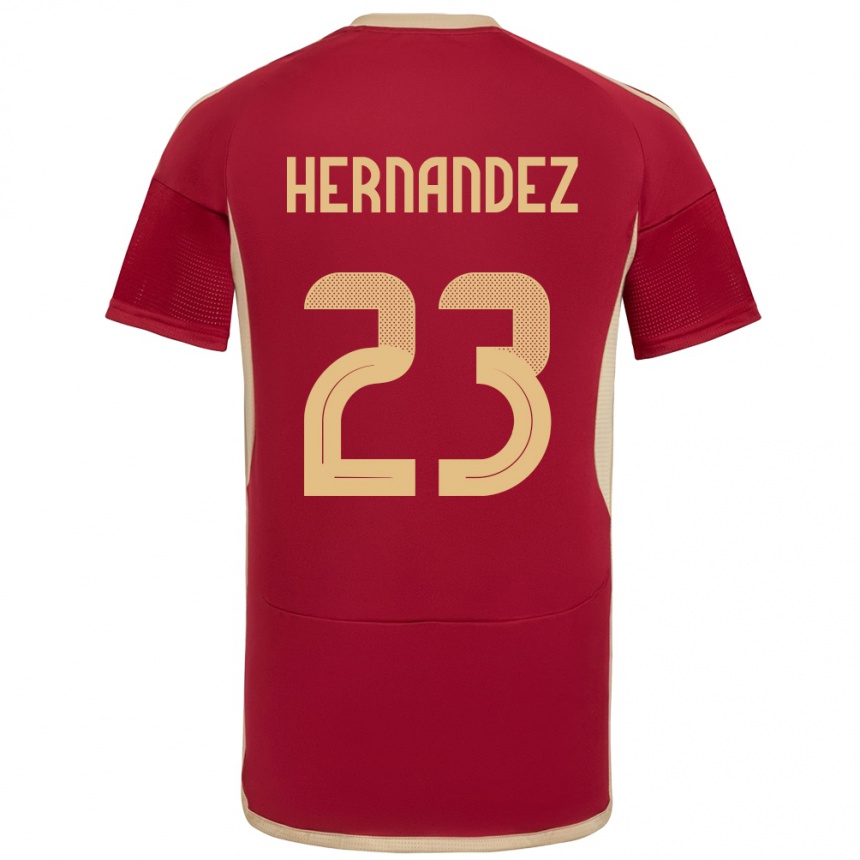 Vyrai Venesuela Luifer Hernández #23 Burgundija Namų Marškinėliai 24-26 T-Shirt