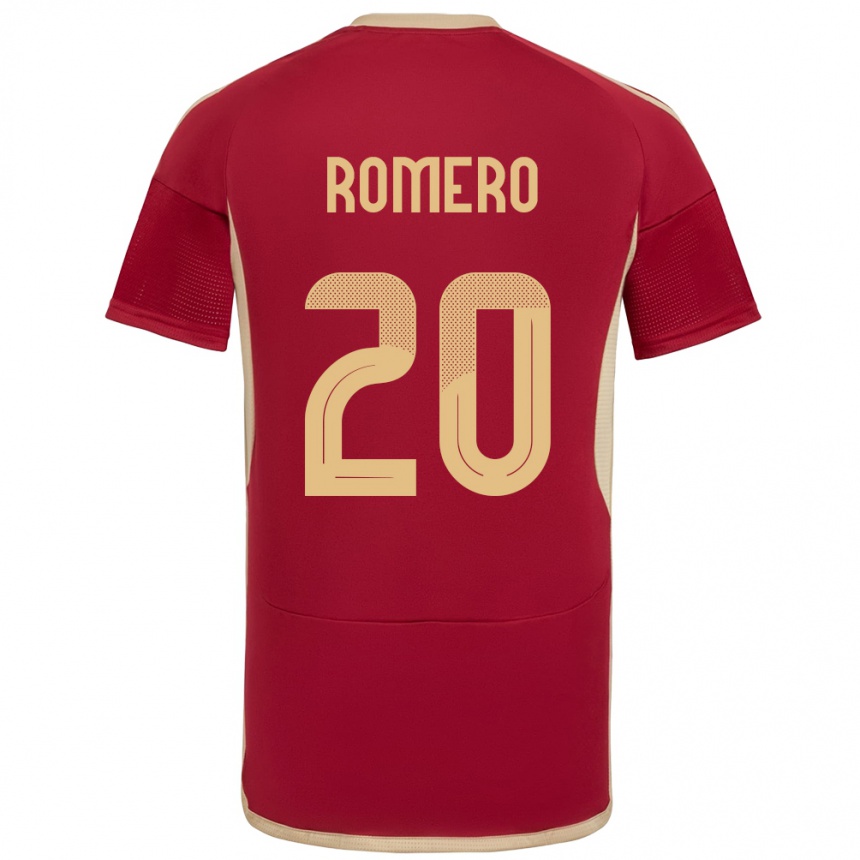 Vyrai Venesuela Andrés Romero #20 Burgundija Namų Marškinėliai 24-26 T-Shirt