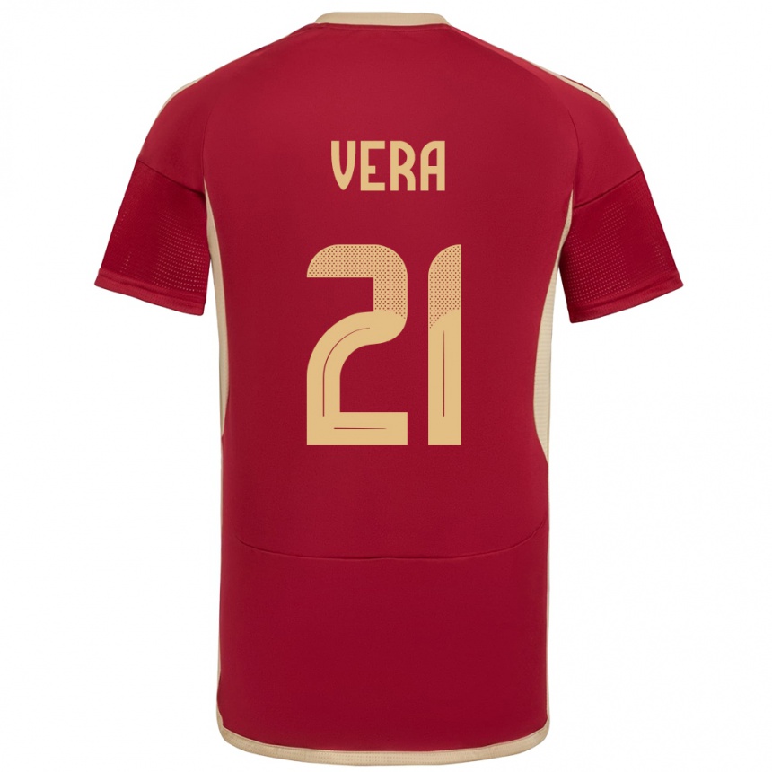 Vyrai Venesuela Andry Vera #21 Burgundija Namų Marškinėliai 24-26 T-Shirt