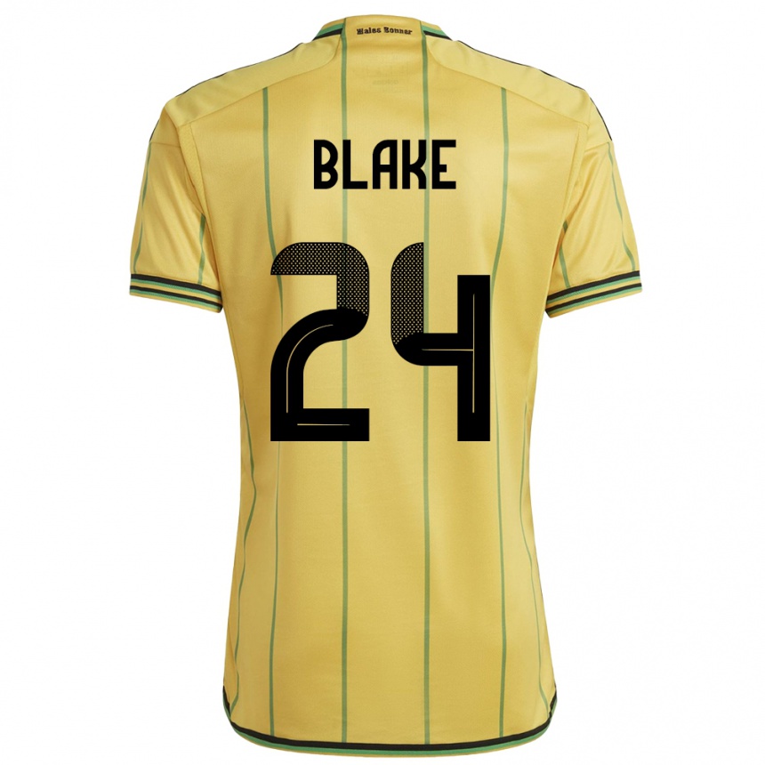 Vyrai Jamaika Andre Blake #24 Geltona Namų Marškinėliai 24-26 T-Shirt