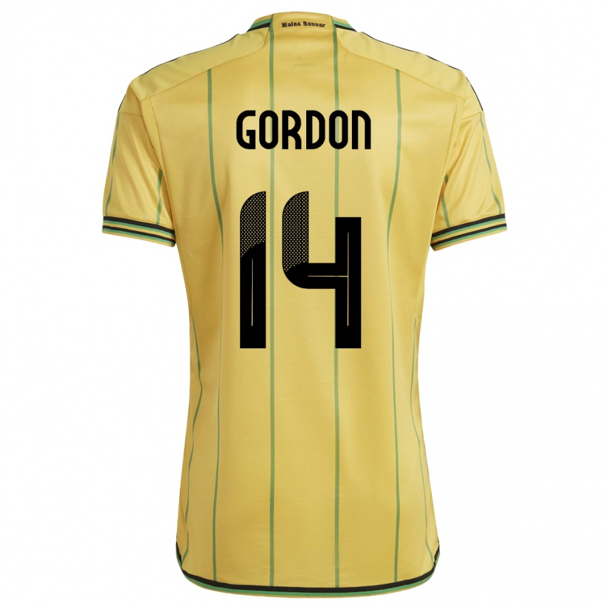 Vyrai Jamaika Ashton Gordon #14 Geltona Namų Marškinėliai 24-26 T-Shirt