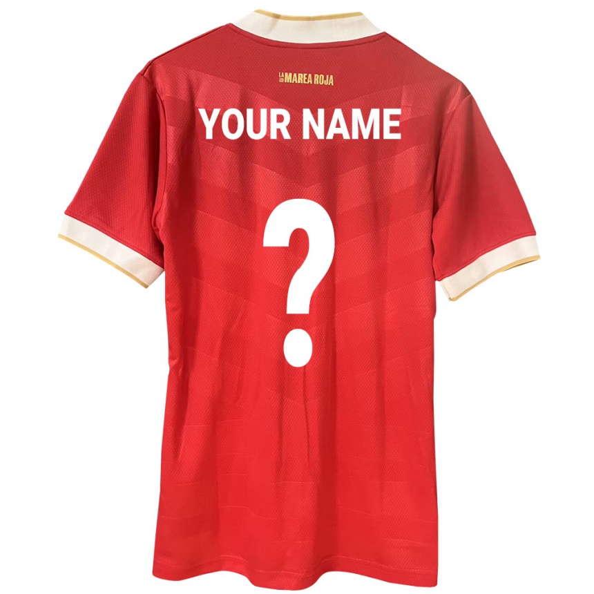 Vyrai Panama Jūsų Vardas #0 Raudona Namų Marškinėliai 24-26 T-Shirt
