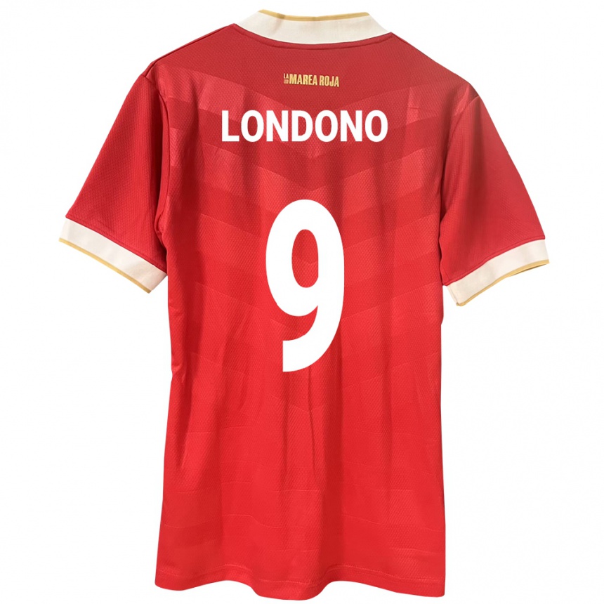 Vyrai Panama Azarias Londoño #9 Raudona Namų Marškinėliai 24-26 T-Shirt