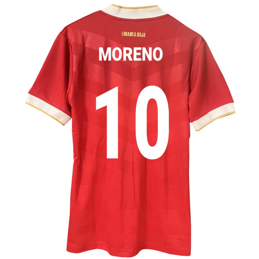 Vyrai Panama Éric Moreno #10 Raudona Namų Marškinėliai 24-26 T-Shirt