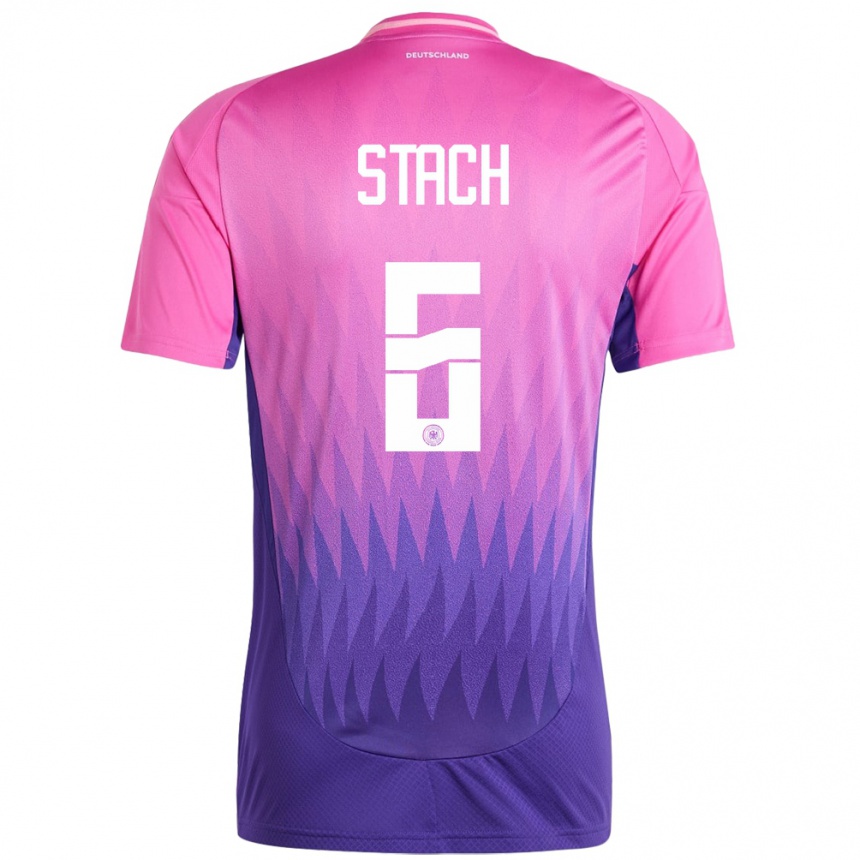 Vyrai Vokietija Anton Stach #6 Rožinė Violetinė Išvykos Marškinėliai 24-26 T-Shirt