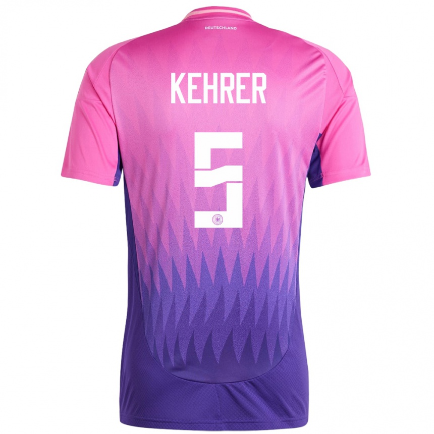 Vyrai Vokietija Thilo Kehrer #5 Rožinė Violetinė Išvykos Marškinėliai 24-26 T-Shirt