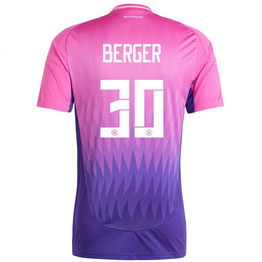 Vyrai Vokietija Ann Katrin Berger #30 Rožinė Violetinė Išvykos Marškinėliai 24-26 T-Shirt