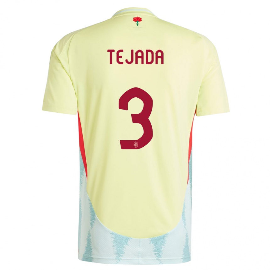 Vyrai Ispanija Ana Tejada #3 Geltona Išvykos Marškinėliai 24-26 T-Shirt