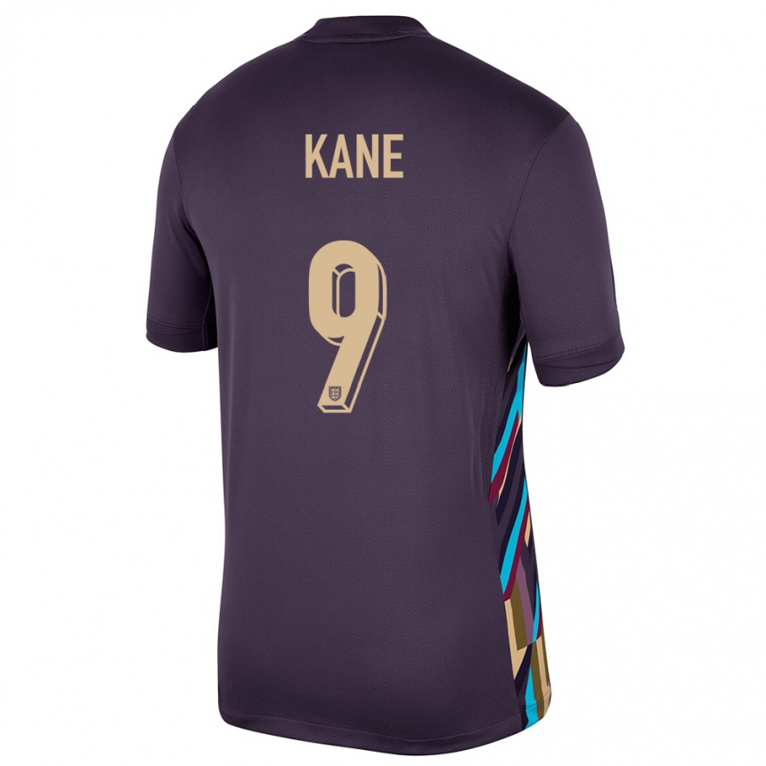 Vyrai Anglija Harry Kane #9 Tamsi Razina Išvykos Marškinėliai 24-26 T-Shirt