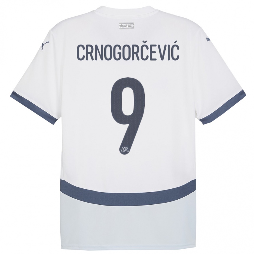 Vyrai Šveicarija Ana Maria Crnogorcevic #9 Baltas Išvykos Marškinėliai 24-26 T-Shirt