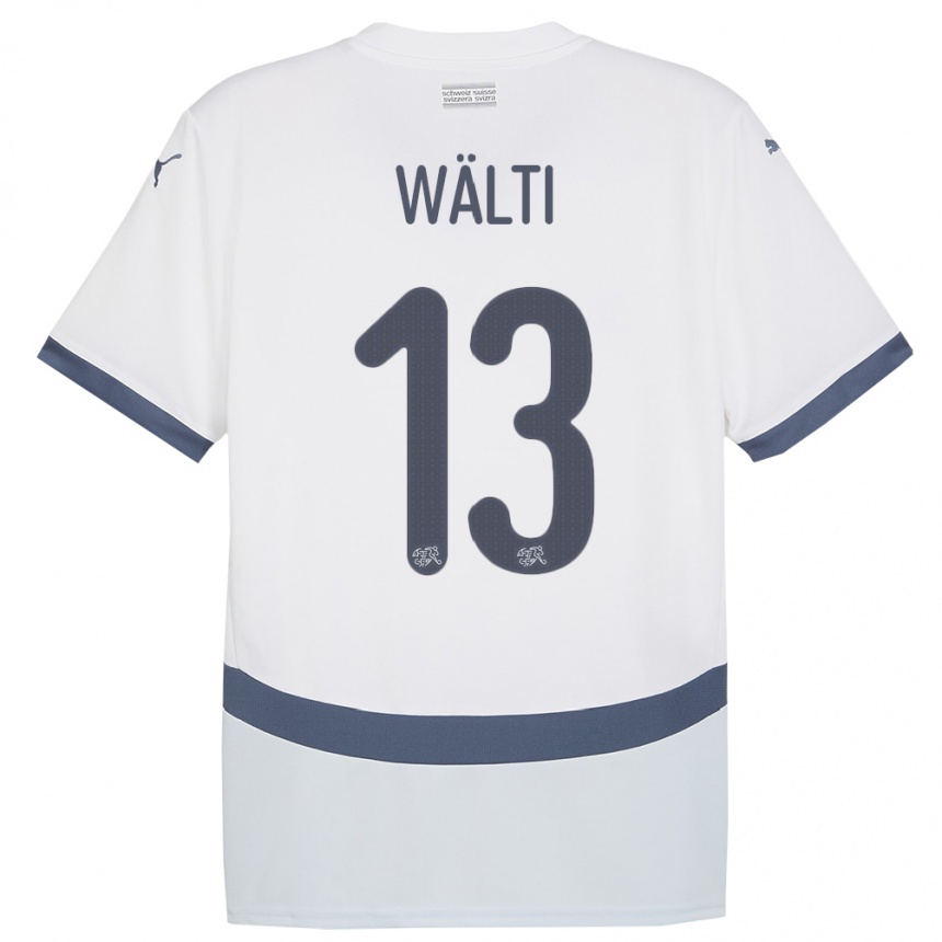 Vyrai Šveicarija Lia Walti #13 Baltas Išvykos Marškinėliai 24-26 T-Shirt