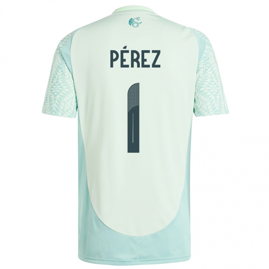 Vyrai Meksika Emiliano Perez #1 Lininė Žalia Išvykos Marškinėliai 24-26 T-Shirt