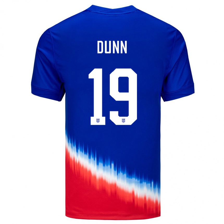 Vyrai Jungtinės Valstijos Crystal Dunn #19 Mėlyna Išvykos Marškinėliai 24-26 T-Shirt