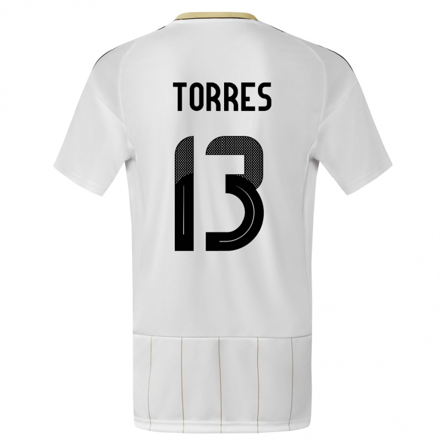 Vyrai Kosta Rika Gerson Torres #13 Baltas Išvykos Marškinėliai 24-26 T-Shirt