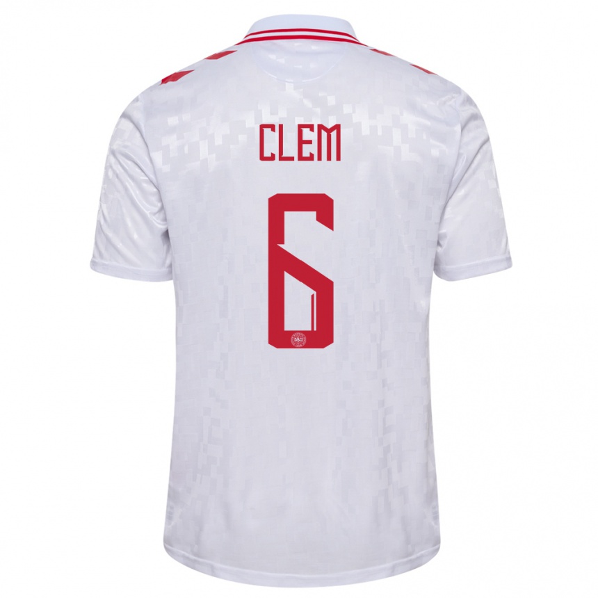 Vyrai Danija William Clem #6 Baltas Išvykos Marškinėliai 24-26 T-Shirt