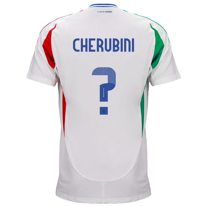 Vyrai Italija Luigi Cherubini #0 Baltas Išvykos Marškinėliai 24-26 T-Shirt