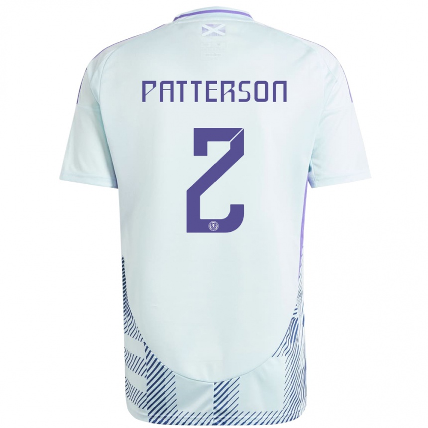 Vyrai Škotija Nathan Patterson #2 Šviesiai Mėtų Mėlyna Išvykos Marškinėliai 24-26 T-Shirt