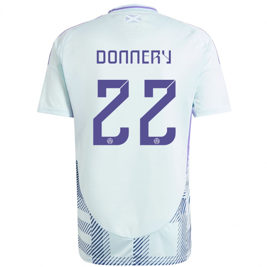 Vyrai Škotija Julian Donnery #22 Šviesiai Mėtų Mėlyna Išvykos Marškinėliai 24-26 T-Shirt