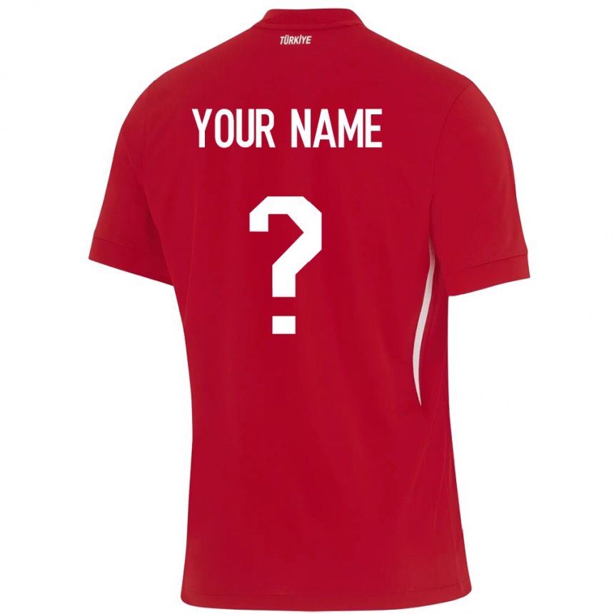 Vyrai Turkija Jūsų Vardas #0 Raudona Išvykos Marškinėliai 24-26 T-Shirt