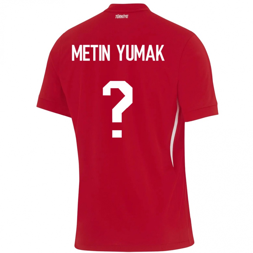 Vyrai Turkija Yiğit Metin Yumak #0 Raudona Išvykos Marškinėliai 24-26 T-Shirt