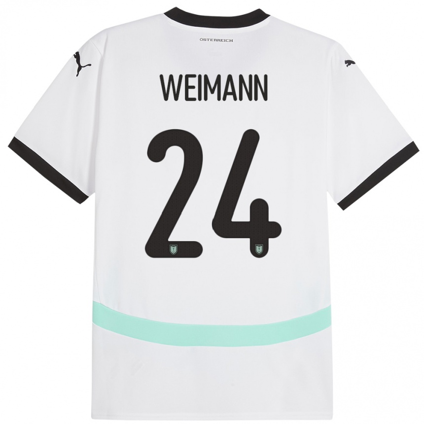 Vyrai Austrija Andreas Weimann #24 Baltas Išvykos Marškinėliai 24-26 T-Shirt