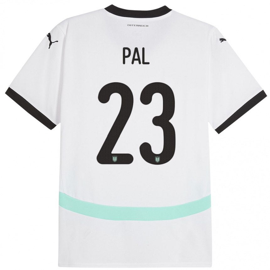 Vyrai Austrija Jasmin Pal #23 Baltas Išvykos Marškinėliai 24-26 T-Shirt