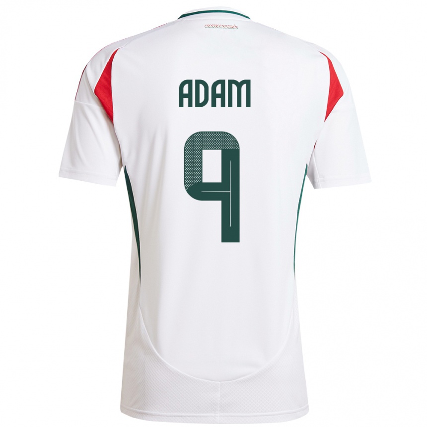 Vyrai Vengrija Martin Ádám #9 Baltas Išvykos Marškinėliai 24-26 T-Shirt