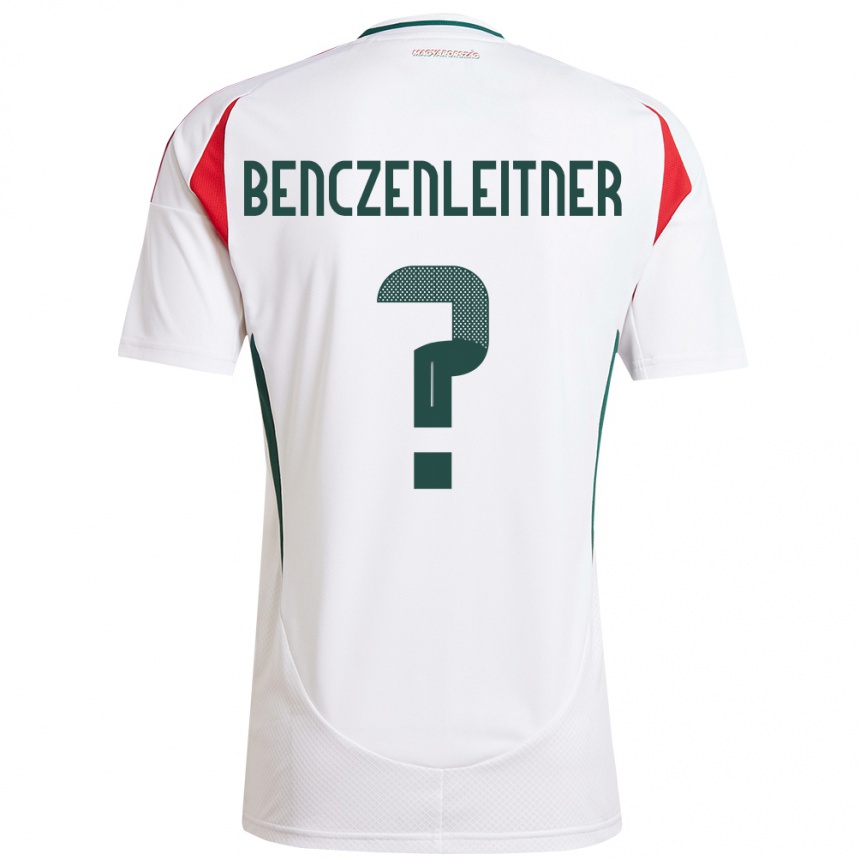 Vyrai Vengrija Barna Benczenleitner #0 Baltas Išvykos Marškinėliai 24-26 T-Shirt