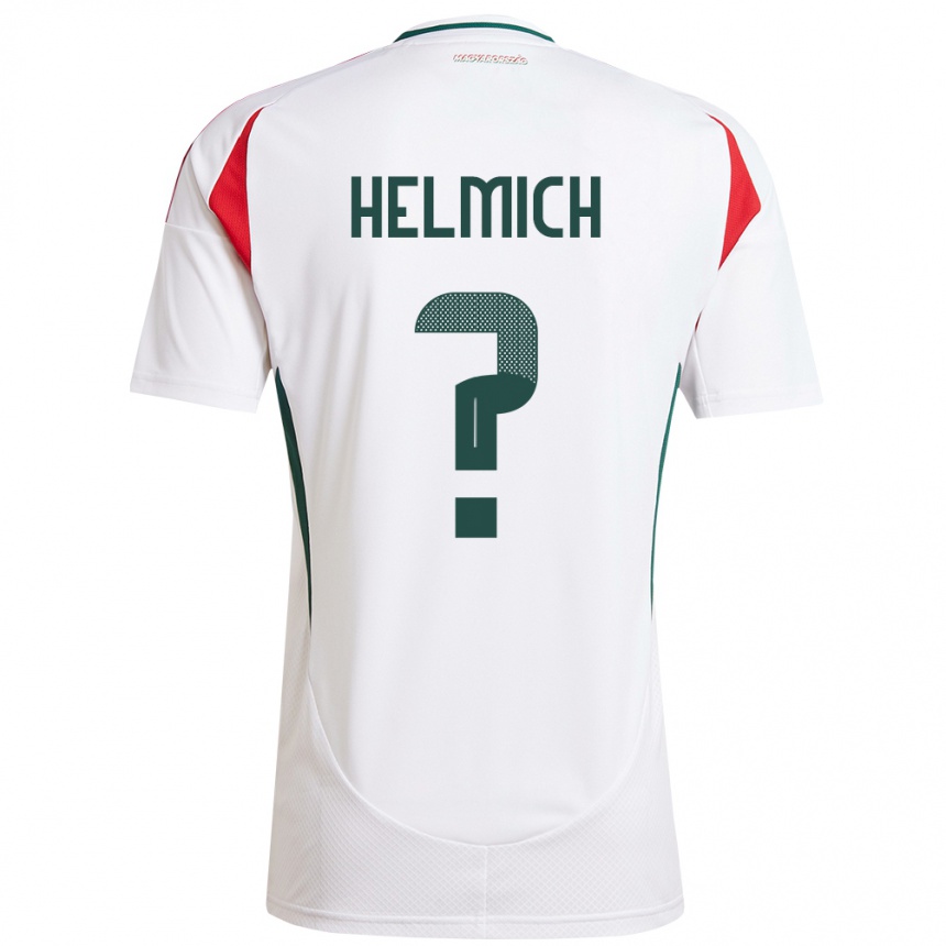 Vyrai Vengrija Pál Helmich #0 Baltas Išvykos Marškinėliai 24-26 T-Shirt