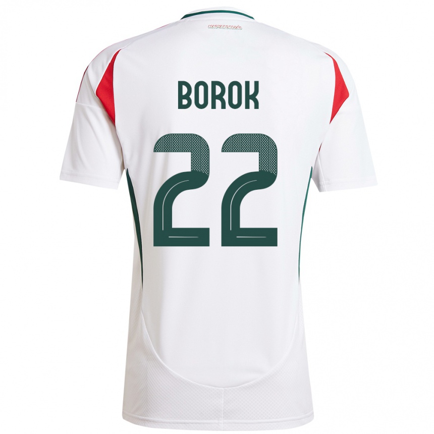 Vyrai Vengrija Dorina Borók #22 Baltas Išvykos Marškinėliai 24-26 T-Shirt