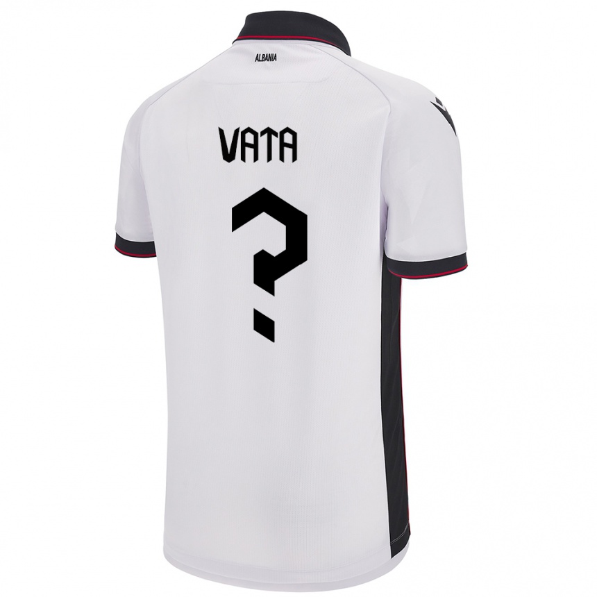 Vyrai Albanija Dion Vata #0 Baltas Išvykos Marškinėliai 24-26 T-Shirt