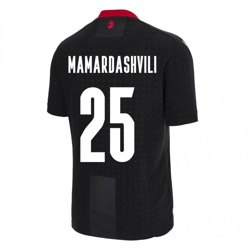 Vyrai Sakartvelas Giorgi Mamardashvili #25 Juoda Išvykos Marškinėliai 24-26 T-Shirt