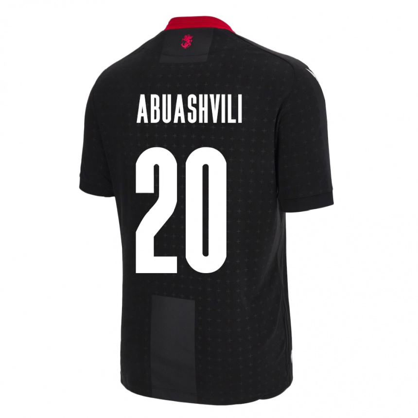 Vyrai Sakartvelas Giorgi Abuashvili #20 Juoda Išvykos Marškinėliai 24-26 T-Shirt