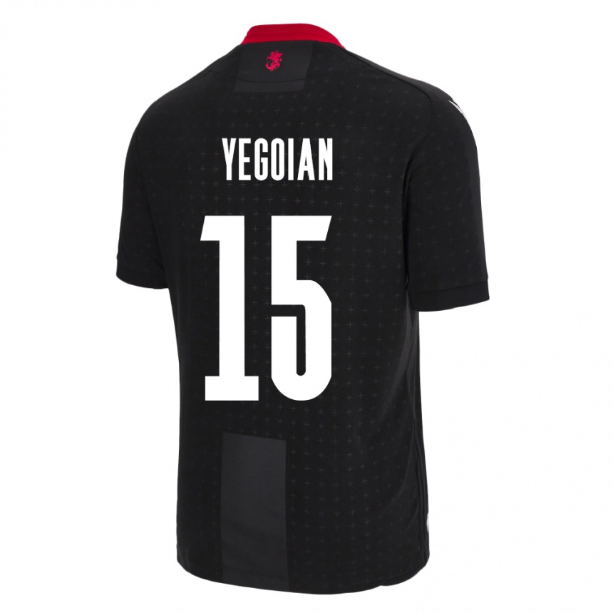 Vyrai Sakartvelas Irakli Yegoian #15 Juoda Išvykos Marškinėliai 24-26 T-Shirt